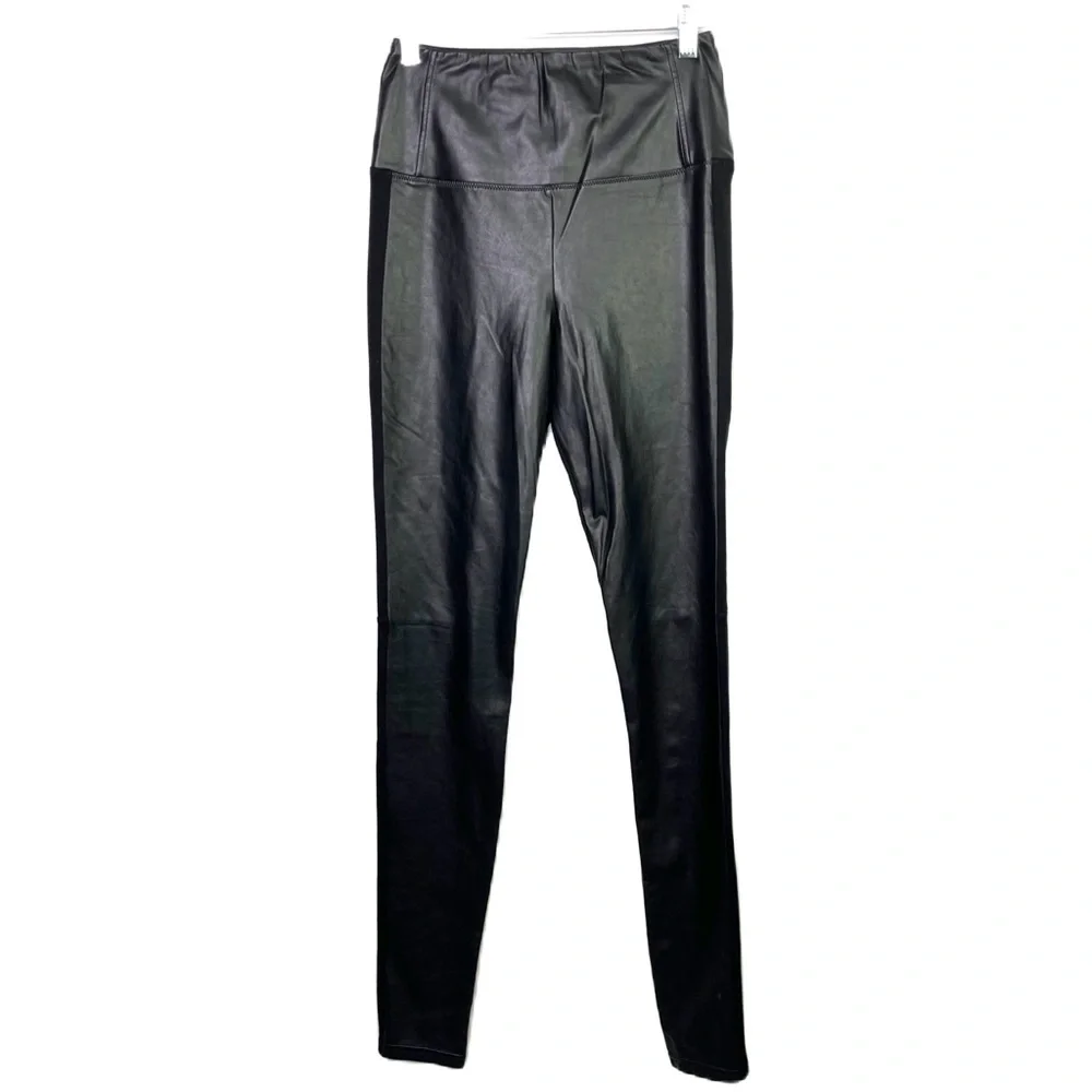 Aritzia Wilfred Free Daria Pant High Waisted Vegan Leather Leggings Black Size M - Picture 6 of 14